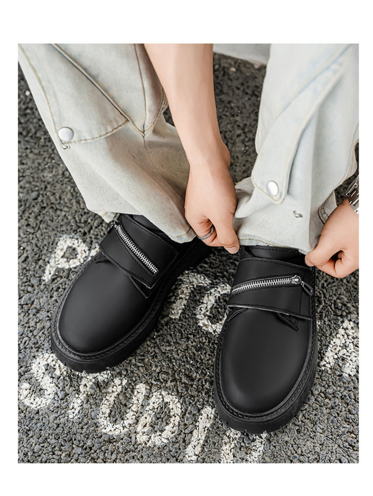 Liber Four Seasons Men's Zipper Flats