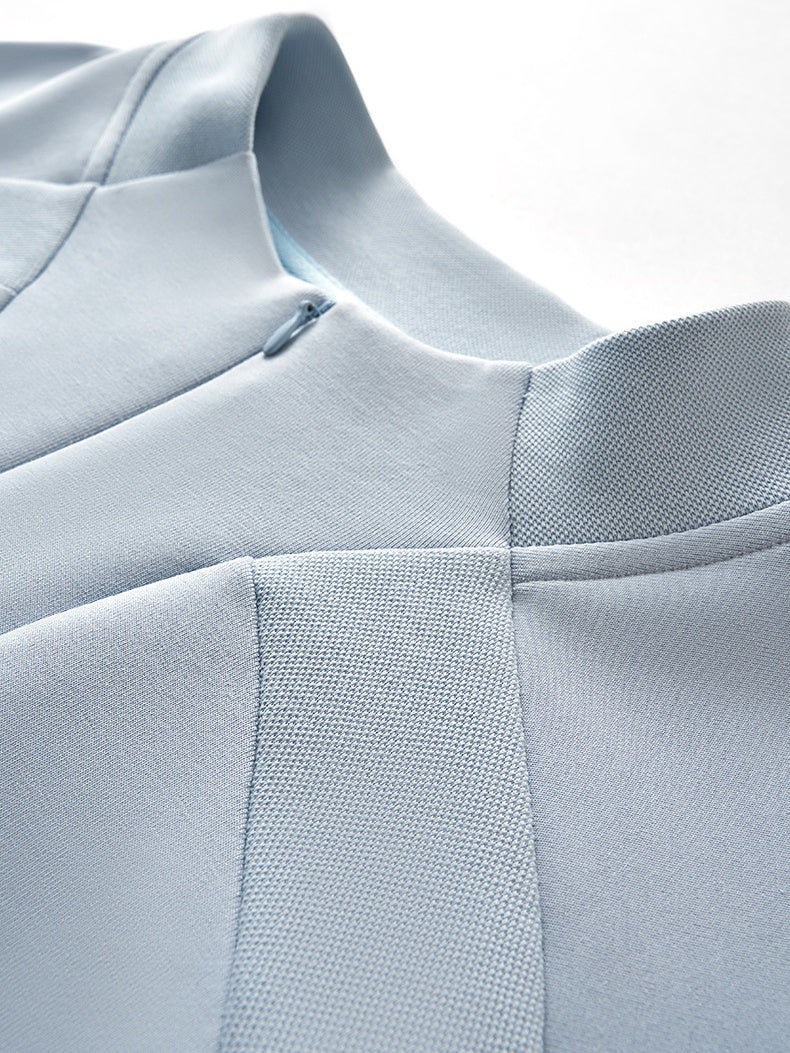 Lycra Pearl Stretch Half Zipper Comfort Keep Warm Sweatshirts&Hoodies