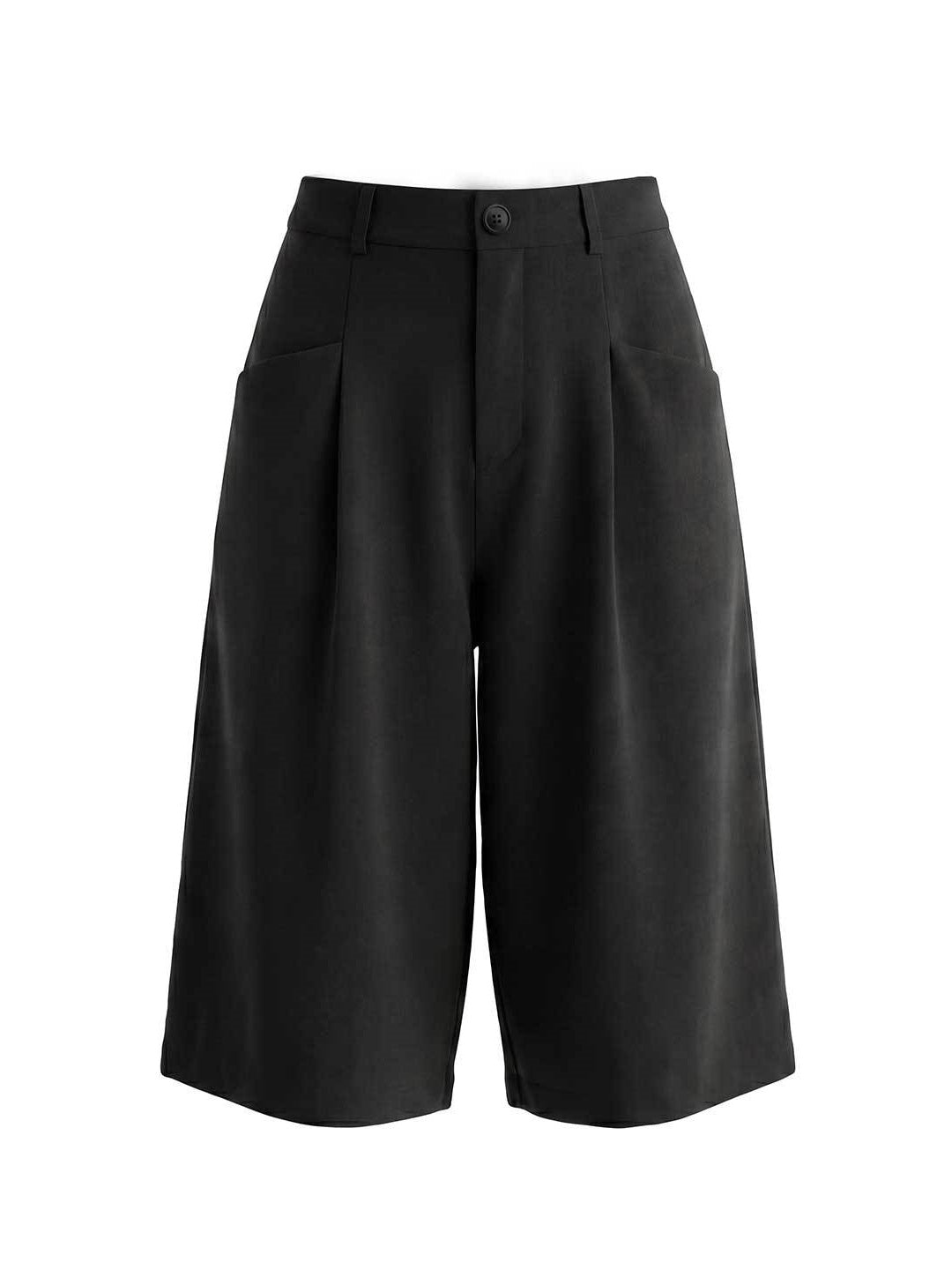 Imitation Linen Loose-fit 7 Points Dress Pants Shorts