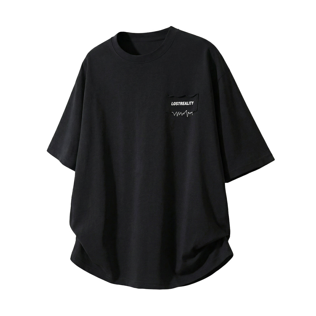 Color-blocked Letter Applique Loose-fit T-shirts