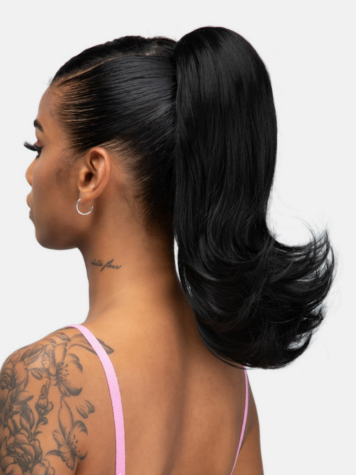 Slightly Curled Short Hair With Drawstring Ponytail, Made Of Synthetic High-temperature Silk Wig