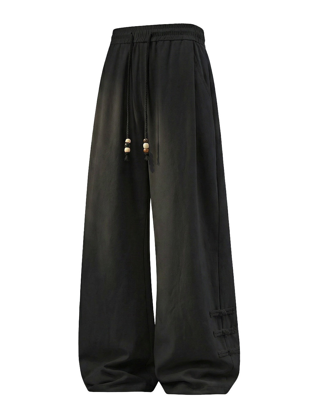 New Chinese Style Chinese Knot Design Loose-fit Pants