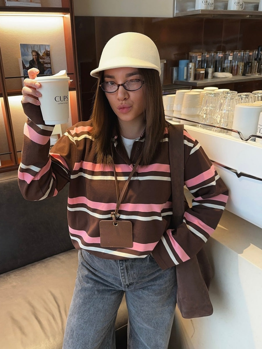 Liber Autumn Women's Stripes Polo T-shirts