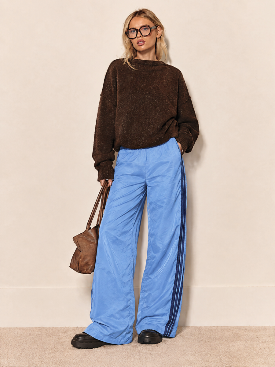 Casual Loose Striped Wide-leg Sweatpants
