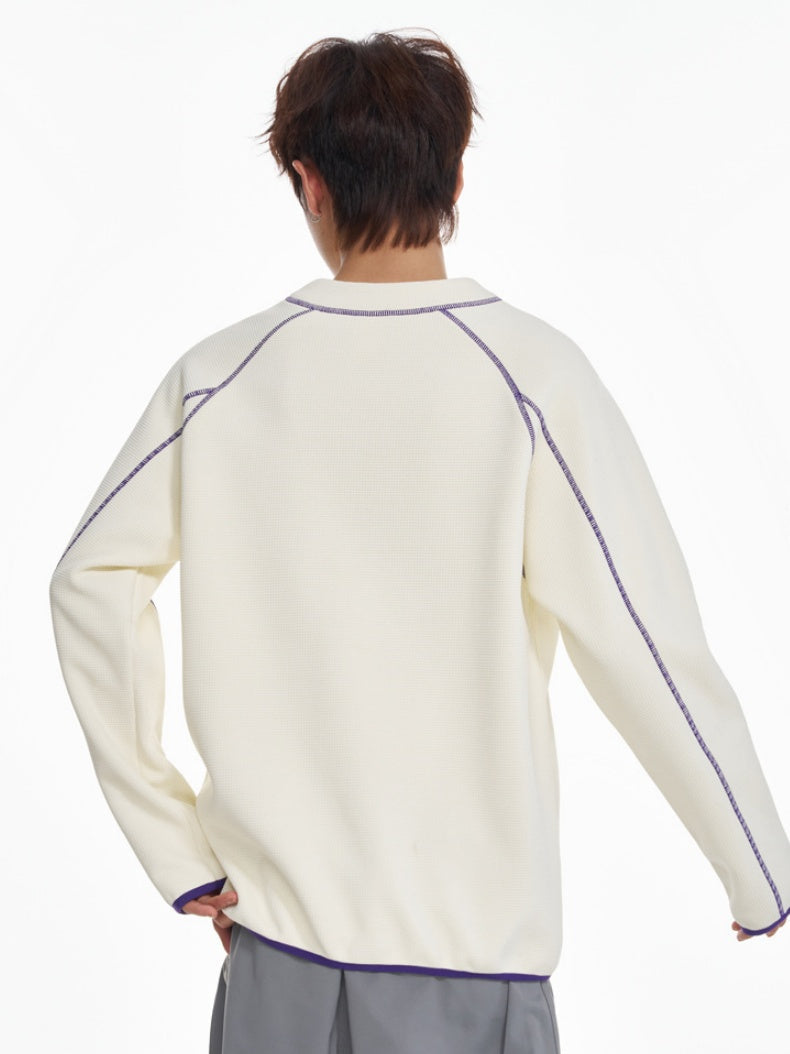 Color-blocked Line Loose-fit Sweatshirts&Hoodies