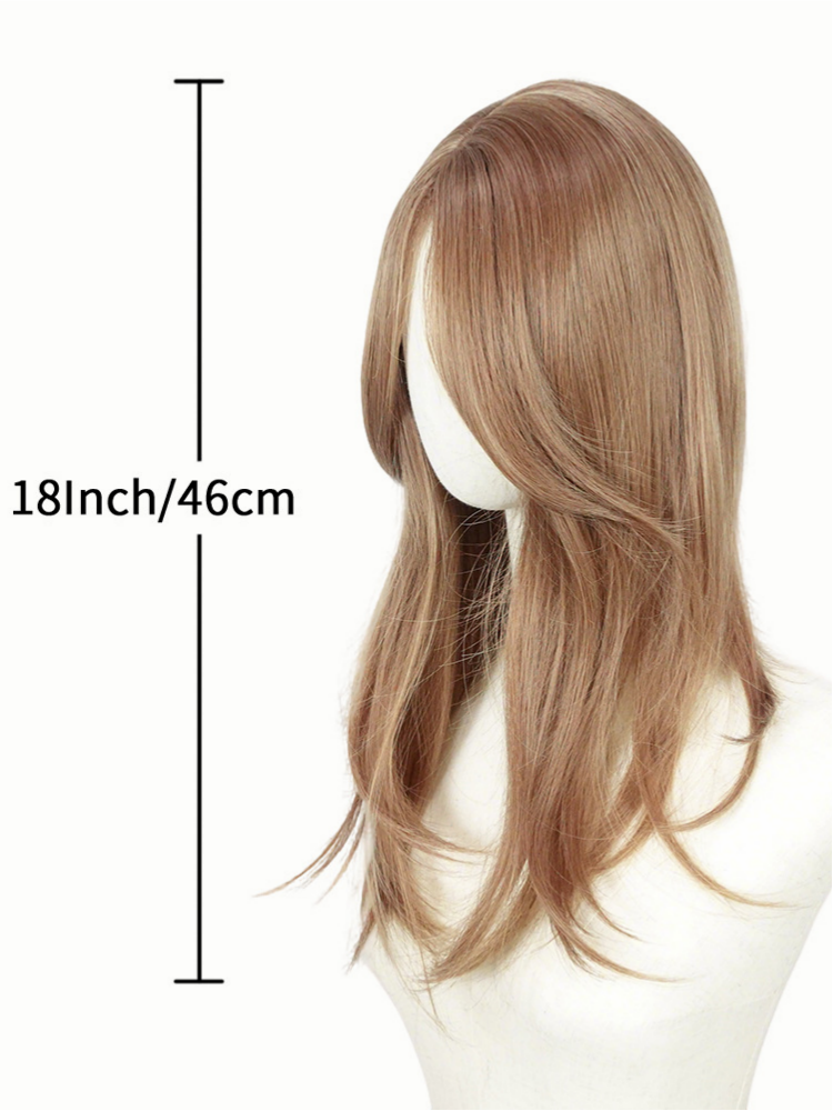 Invisible, Seamless Synthetic Long Wig That Covers Gray Hair