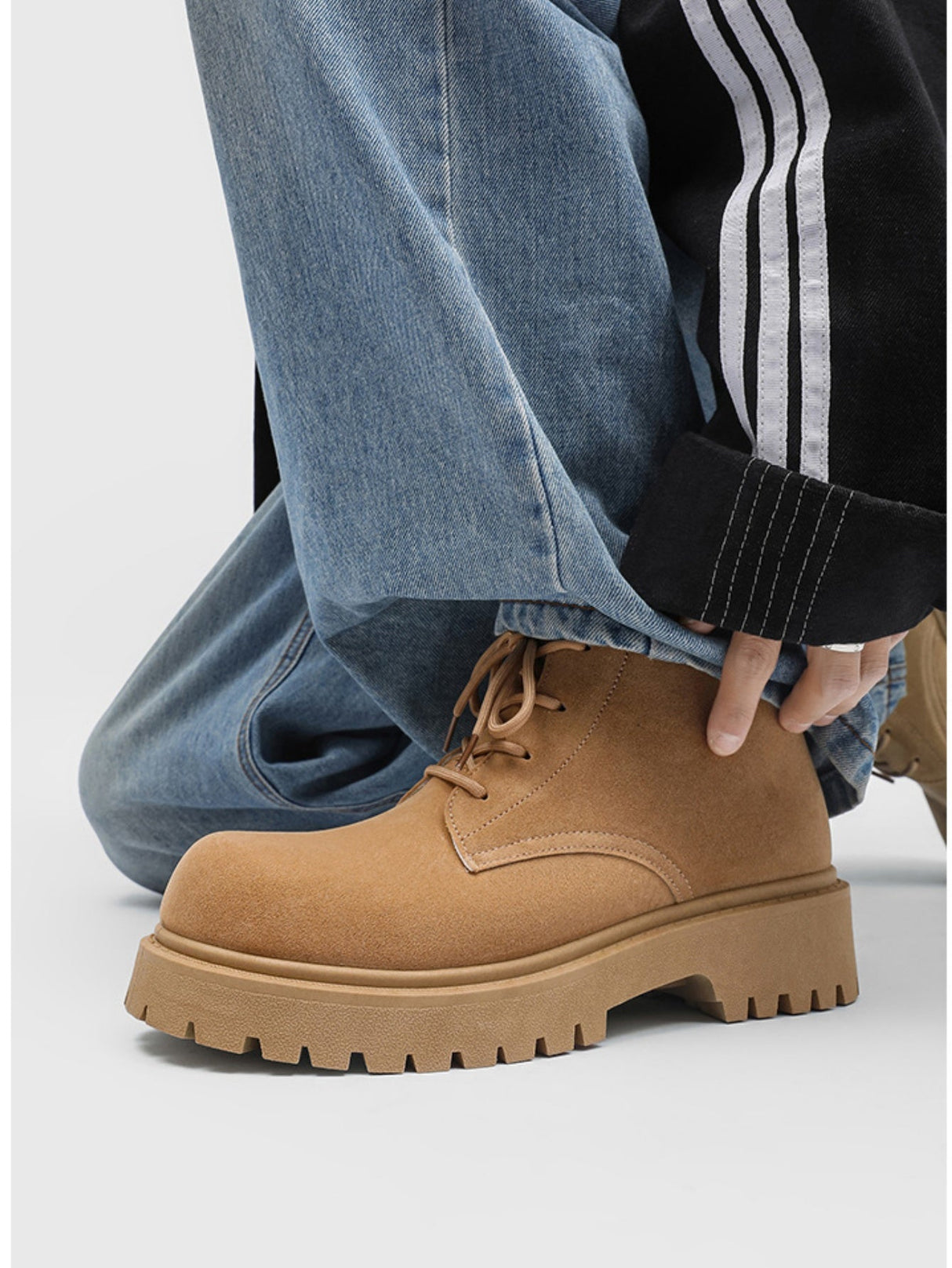 Retro Suede Oversized Martin Boots