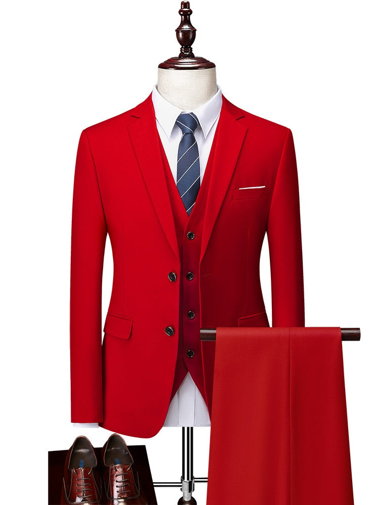 Slim-fit Business Suit Set 3-piece Sets