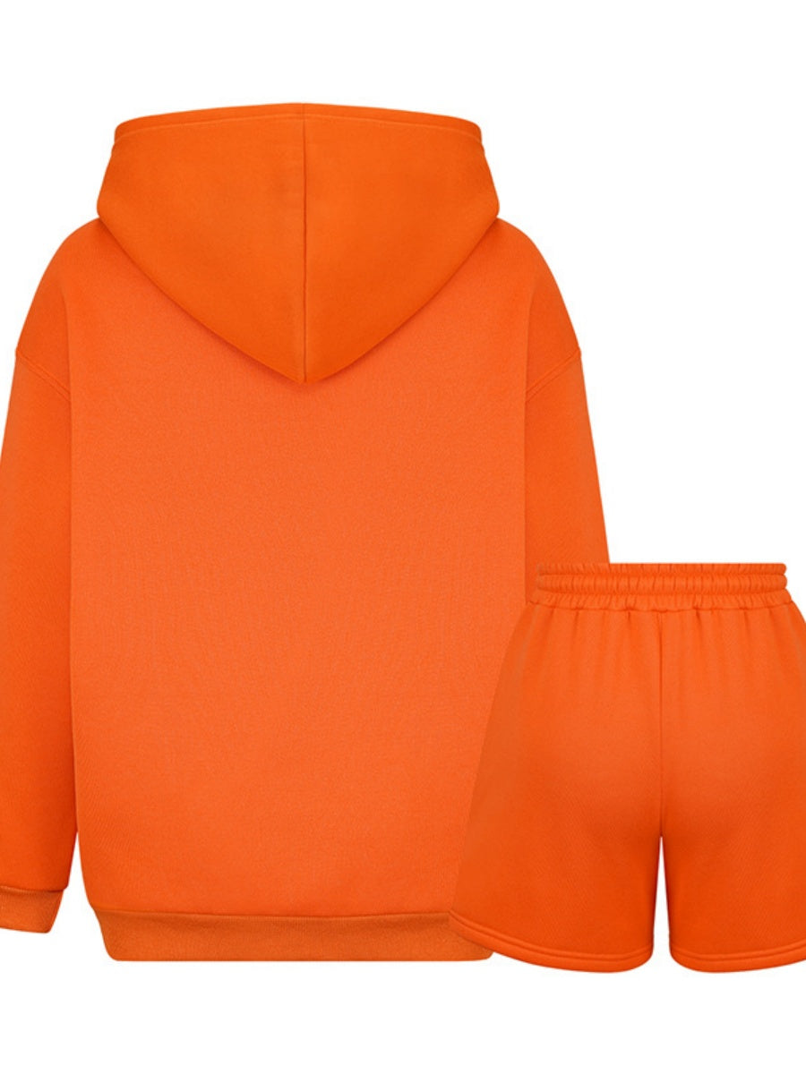 Liber Women's Autumn Hood Embroidered Two-piece Suit