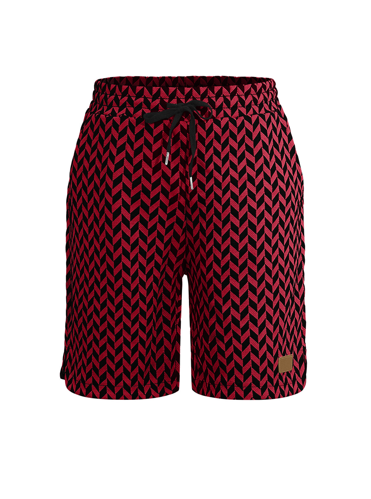 Herringbone Pattern Breathable Stretch Five Points Shorts