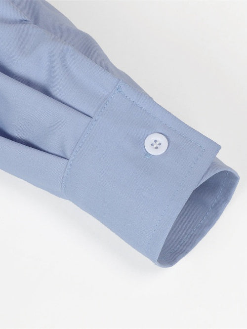 Patchwork Striped Shirt with Shawl Accent