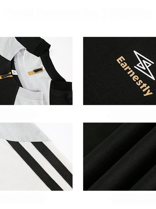 Liber Autumn Men's Color matching T-shirts