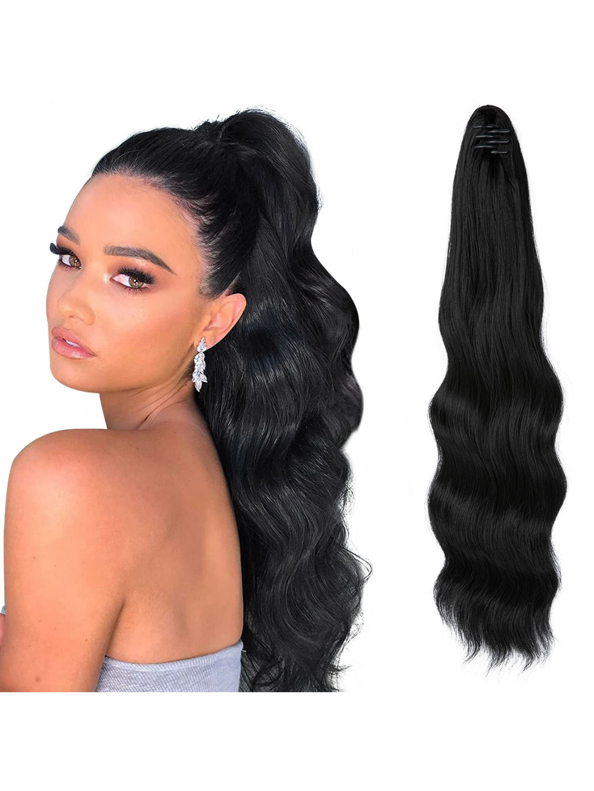 Big Wavy Ponytail Hair Extension Wig