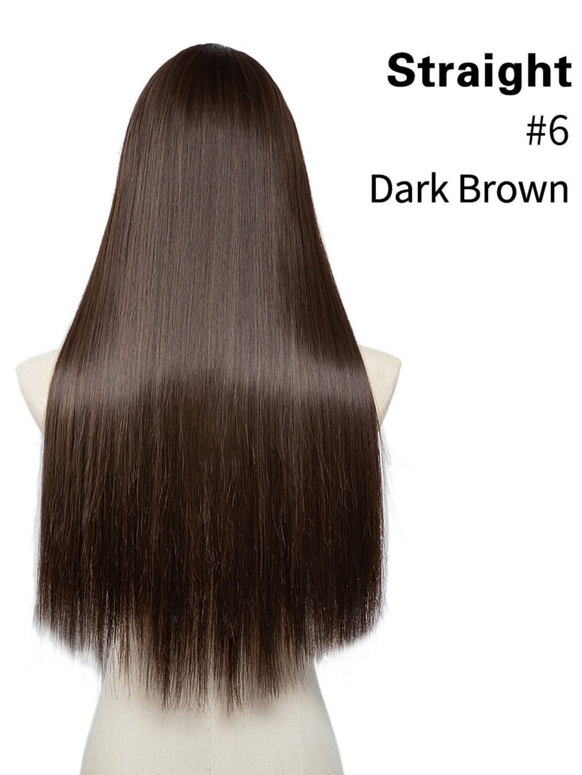 U-shaped Half-head Wig With Seamless Hair Extensions, One-piece Long Straight Wig