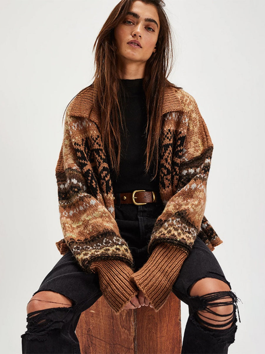 Street Hip-Hop Ethnic style Cardigans