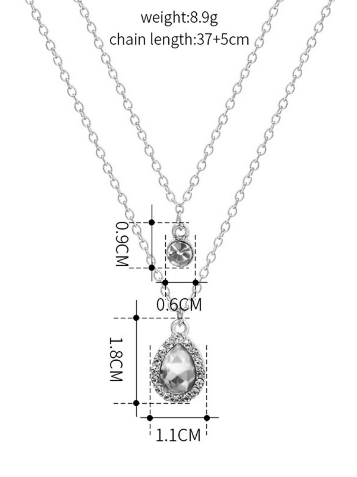 Gold-plated Teardrop Pendant Necklace