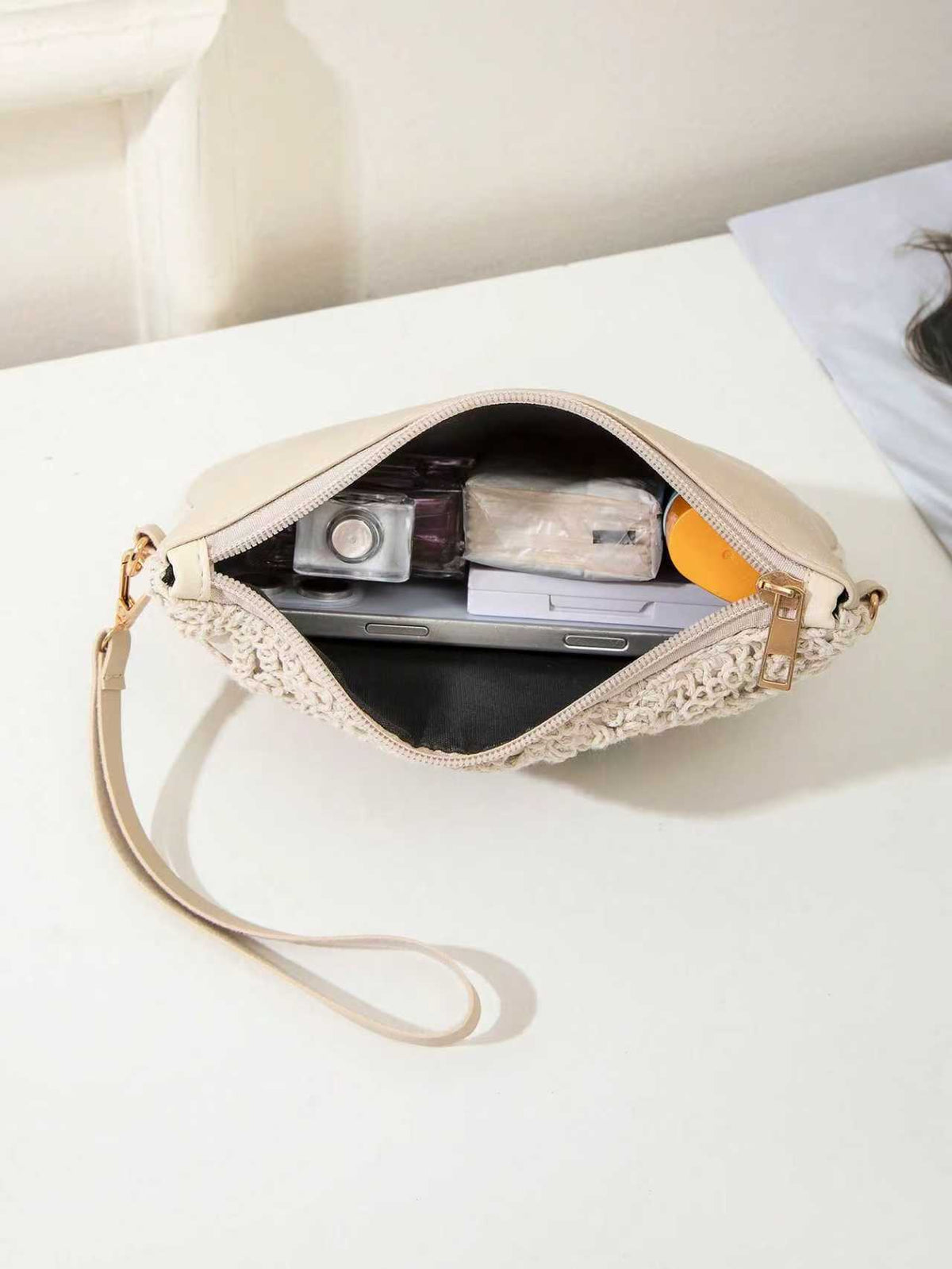 Vacation Lace Cutout Crossbody Bag
