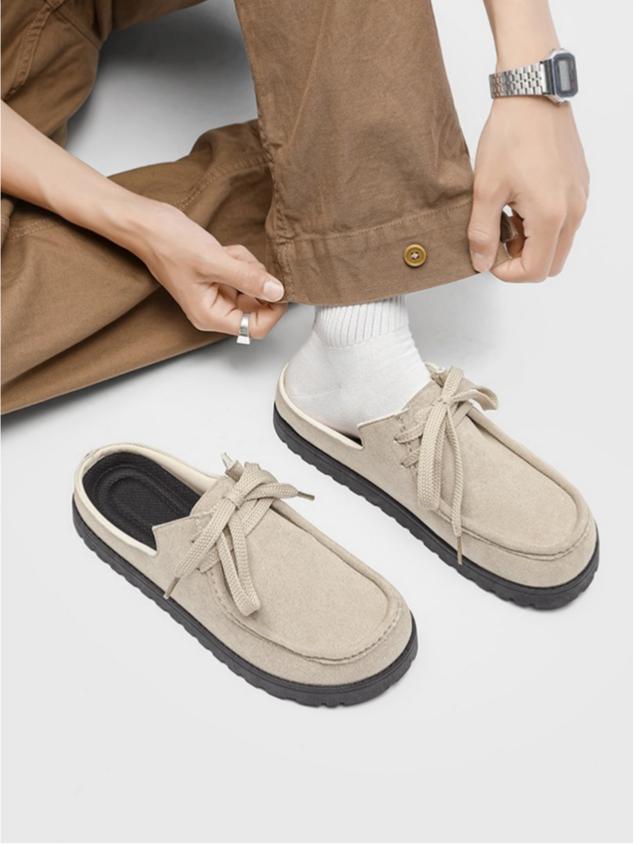 Suede Birkenstock Lace-up Closed-toe Slippers