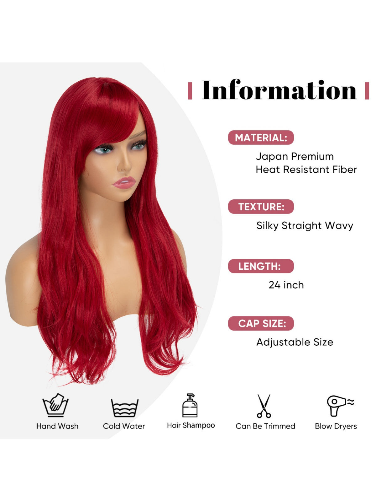 Long, Curly Hair With Side-swept Bangs, Full Head Of Synthetic High-temperature Silk Wig