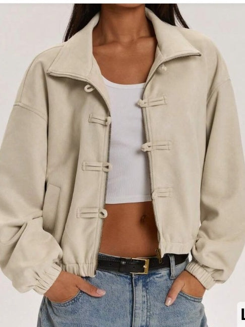 Loose-fitting Zip-up Jacket