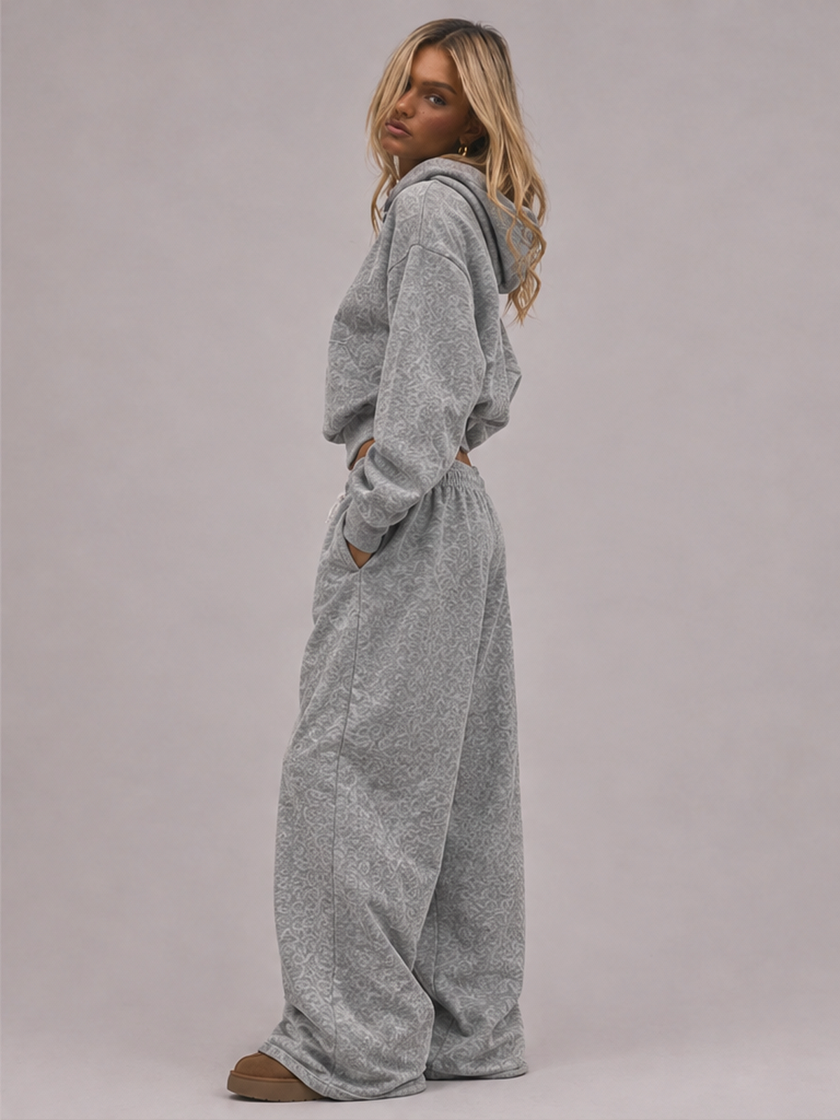 Sports Suit Women's Fashion Casual Sports Suit Straight Leg Pants Hoodie