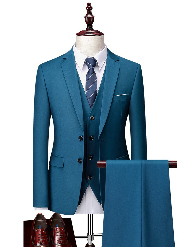 Slim-fit Business Suit Set 3-piece Sets