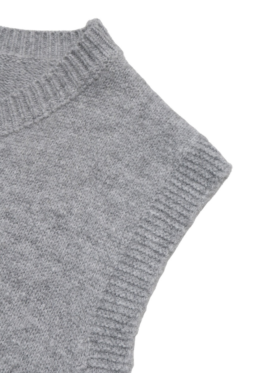 Bow-decorated Casual Sleeveless Sweater