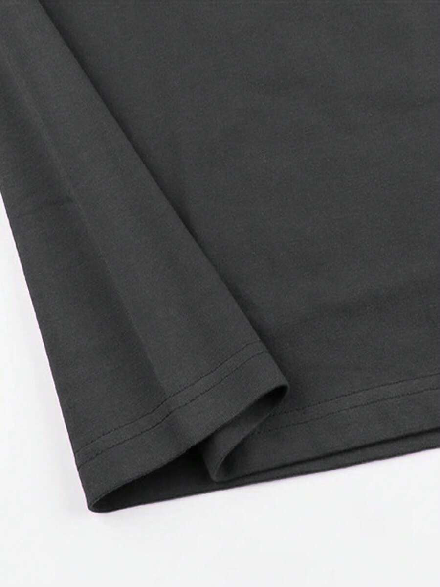 Casual And Versatile 3D Letter Pattern T-shirt