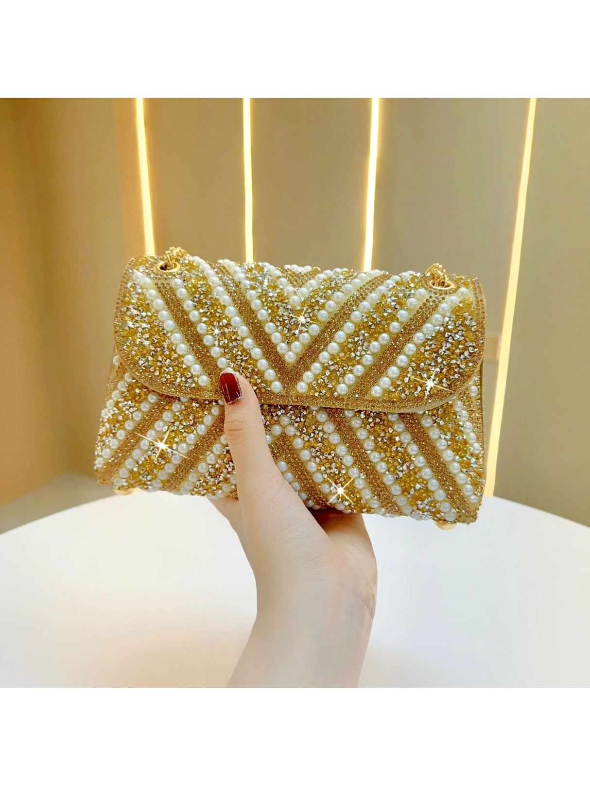 Liber Four Seasons ACC Diamond Pearl Underarm Bag