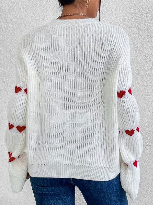 Chain Link Heart pattern Sweaters