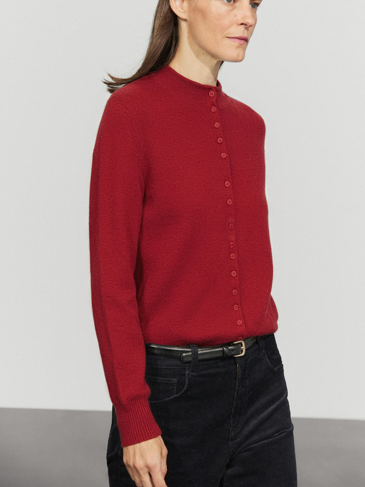 100% Cashmere Turtleneck Cardigan