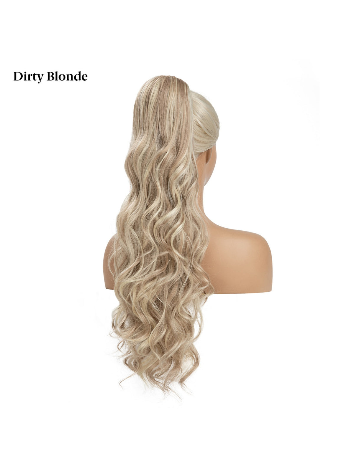 Water Ripple Drawstring Style High-temperature Synthetic Fiber Long Curly Hair