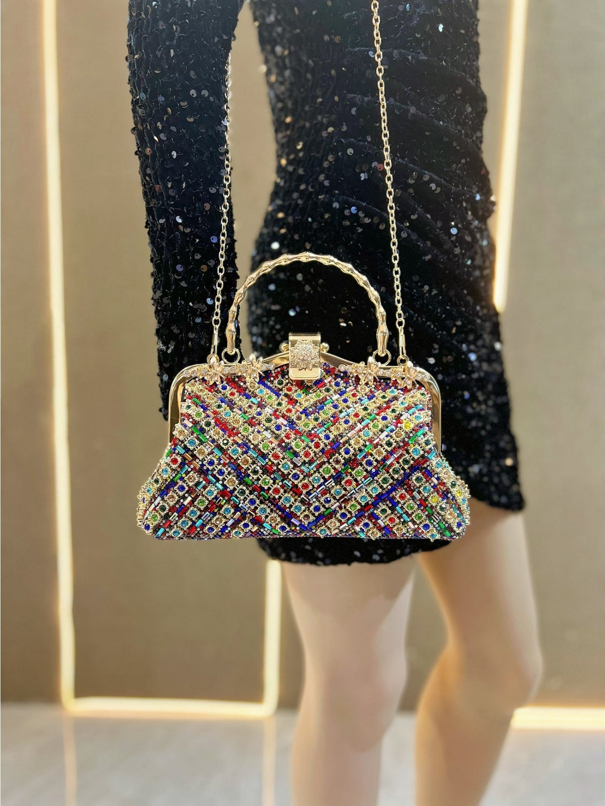 Liber Four Seasons ACC Rivet Diamond Shell Bag