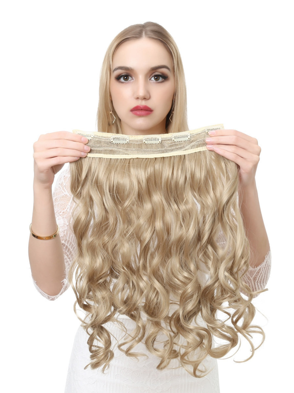 One-piece Five-piece Hair Extension Long Curly Wavy Wig