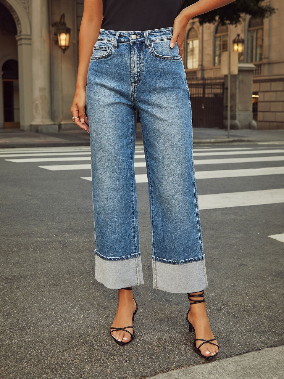 Liber Spring Women's Old Jeans