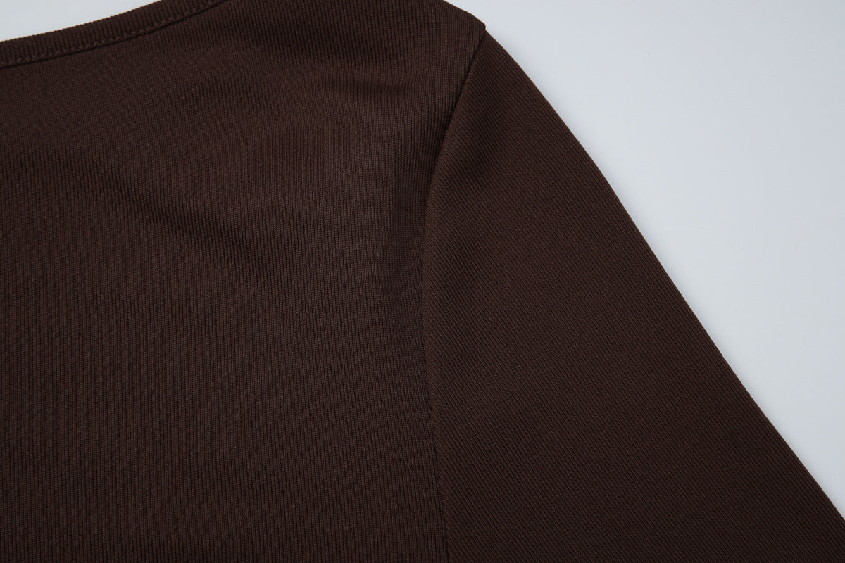 Stylish Solid Color Slim-fit Casual Dress