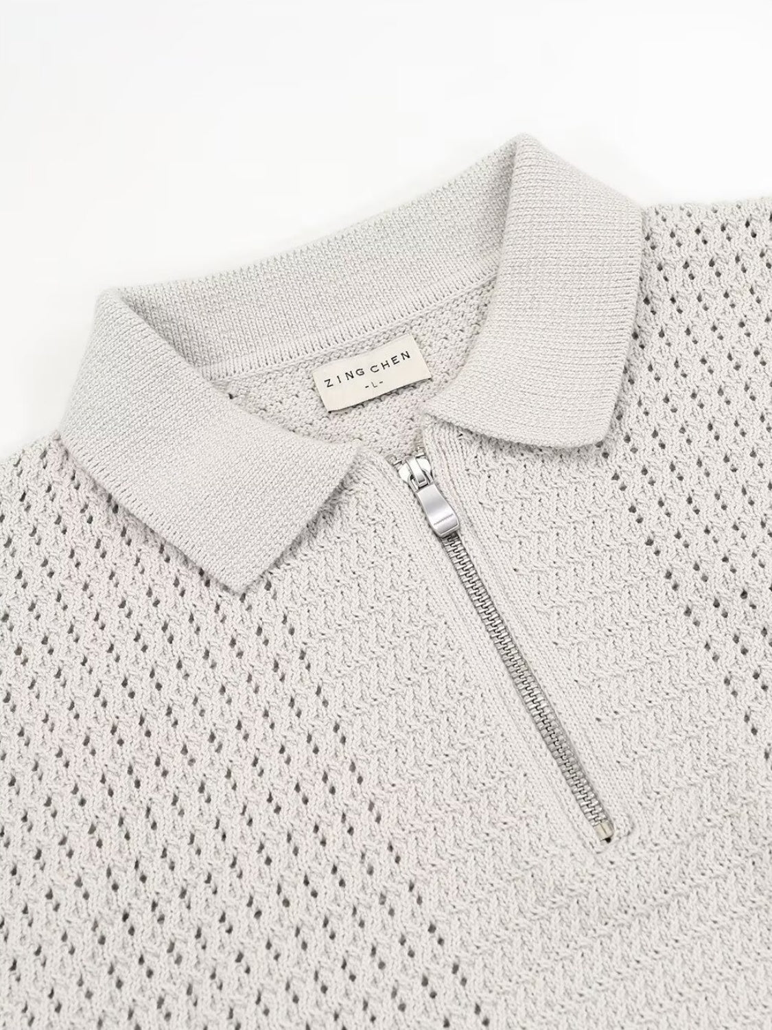 Old Money Style Hollow Out Slim-fit Polo Shirts