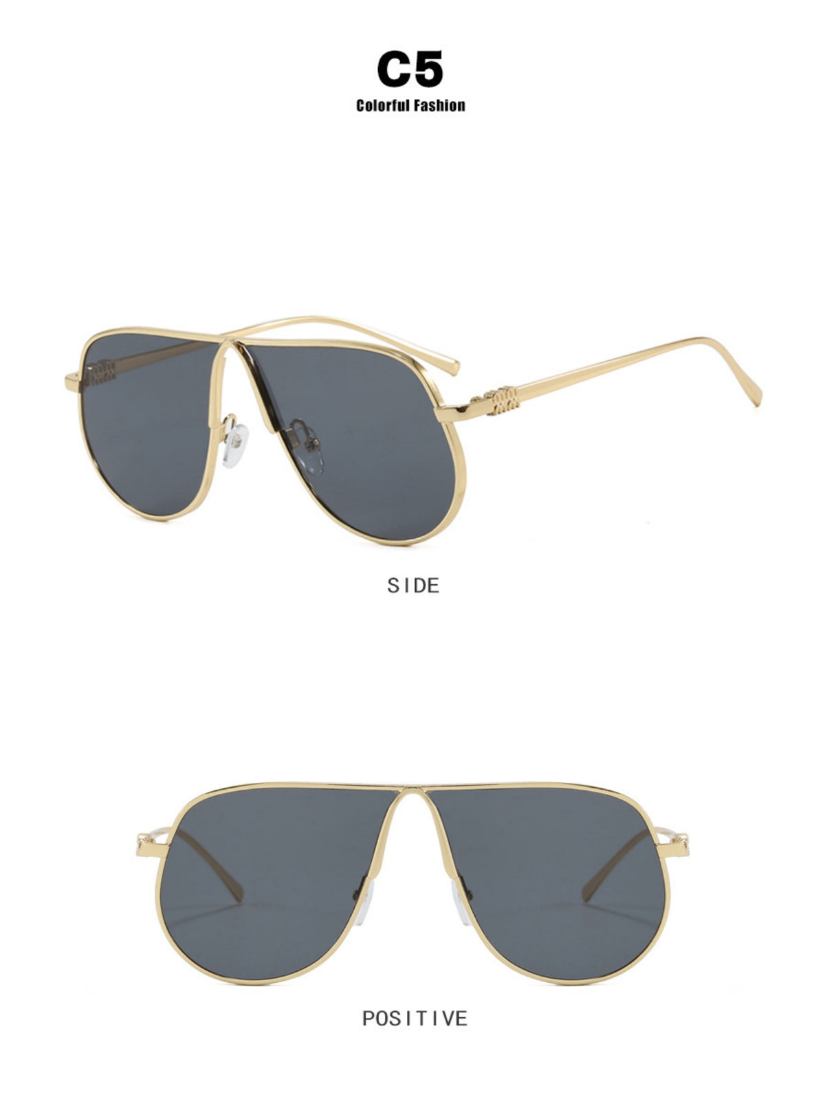 Full-rimmed Aviator Sunglasses