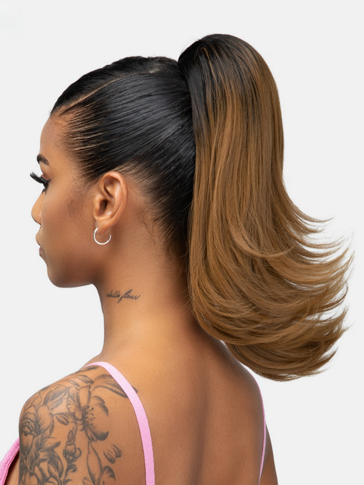 Slightly Curled Short Hair With Drawstring Ponytail, Made Of Synthetic High-temperature Silk Wig