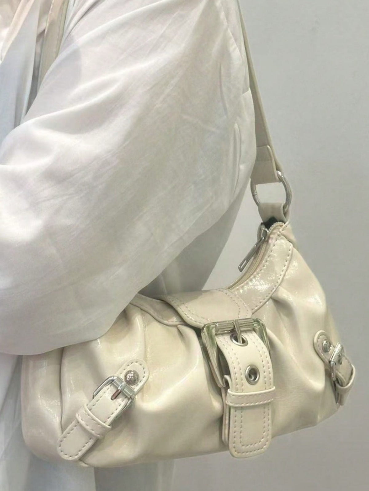 Stylish And Edgy Motorcycle Studded Shoulder Bag