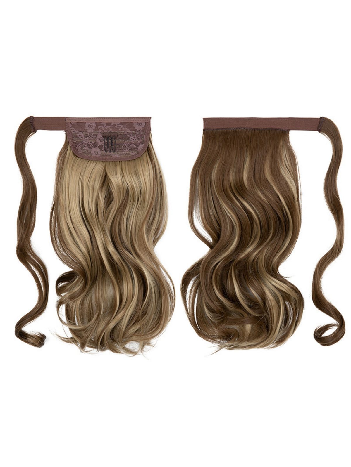 Long, Wavy, Natural Curl Wig With Wrap-around Design
