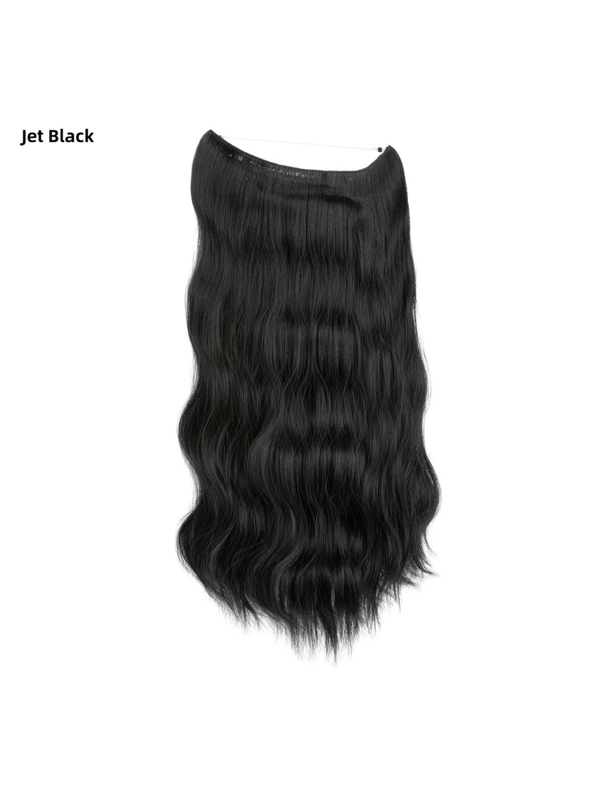One-piece Hairpiece, Long Wavy Curls, Seamless Synthetic Fiber Wig