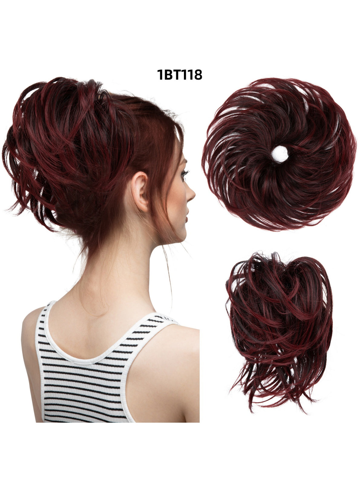 Fluffy Long Beard Curly Hair Updo Wig