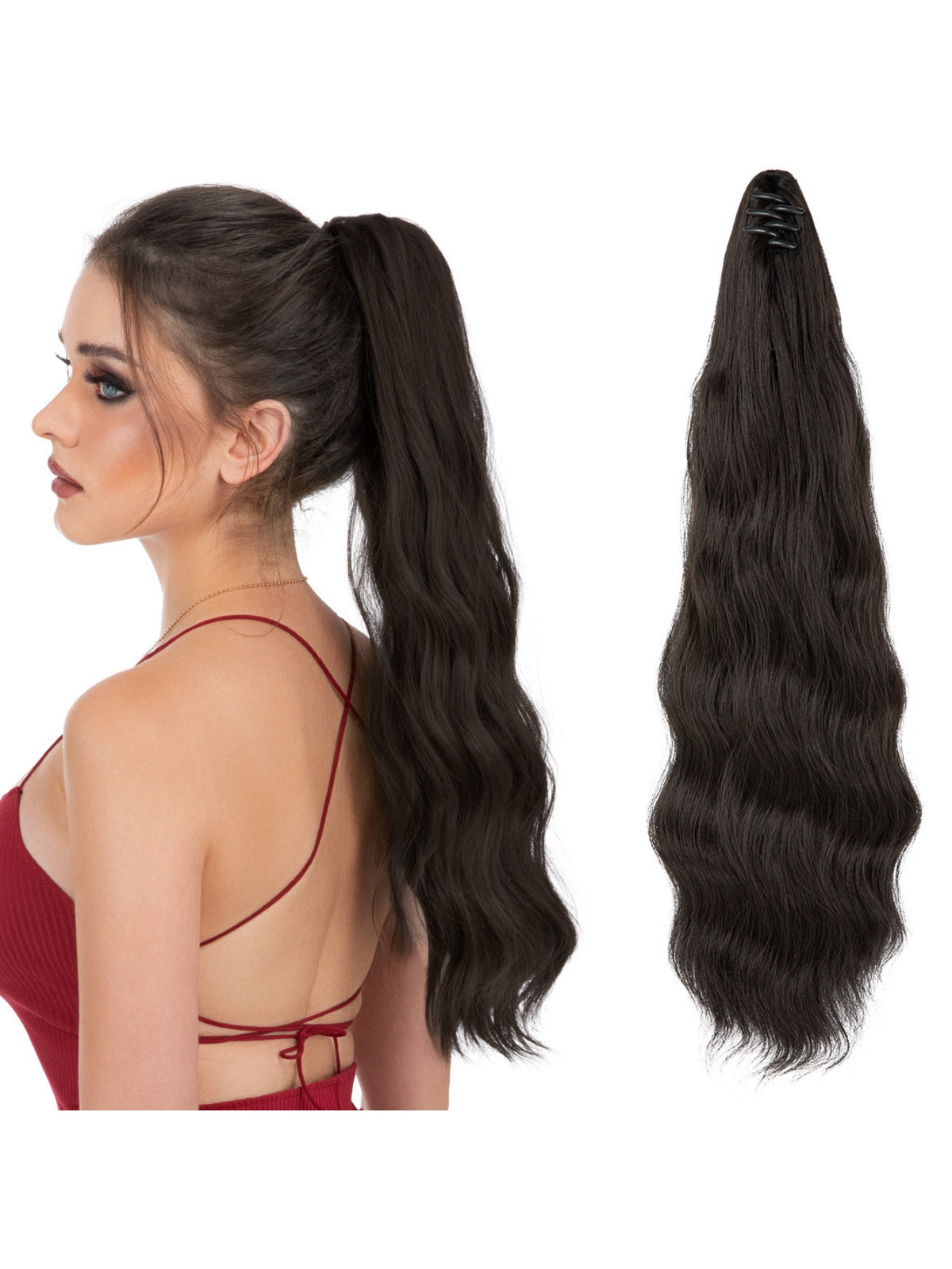 Big Wavy Ponytail Hair Extension Wig