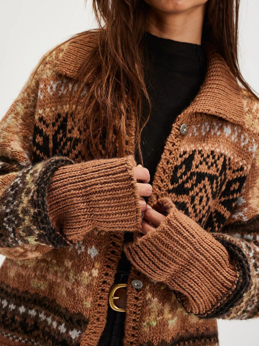 Street Hip-Hop Ethnic style Cardigans