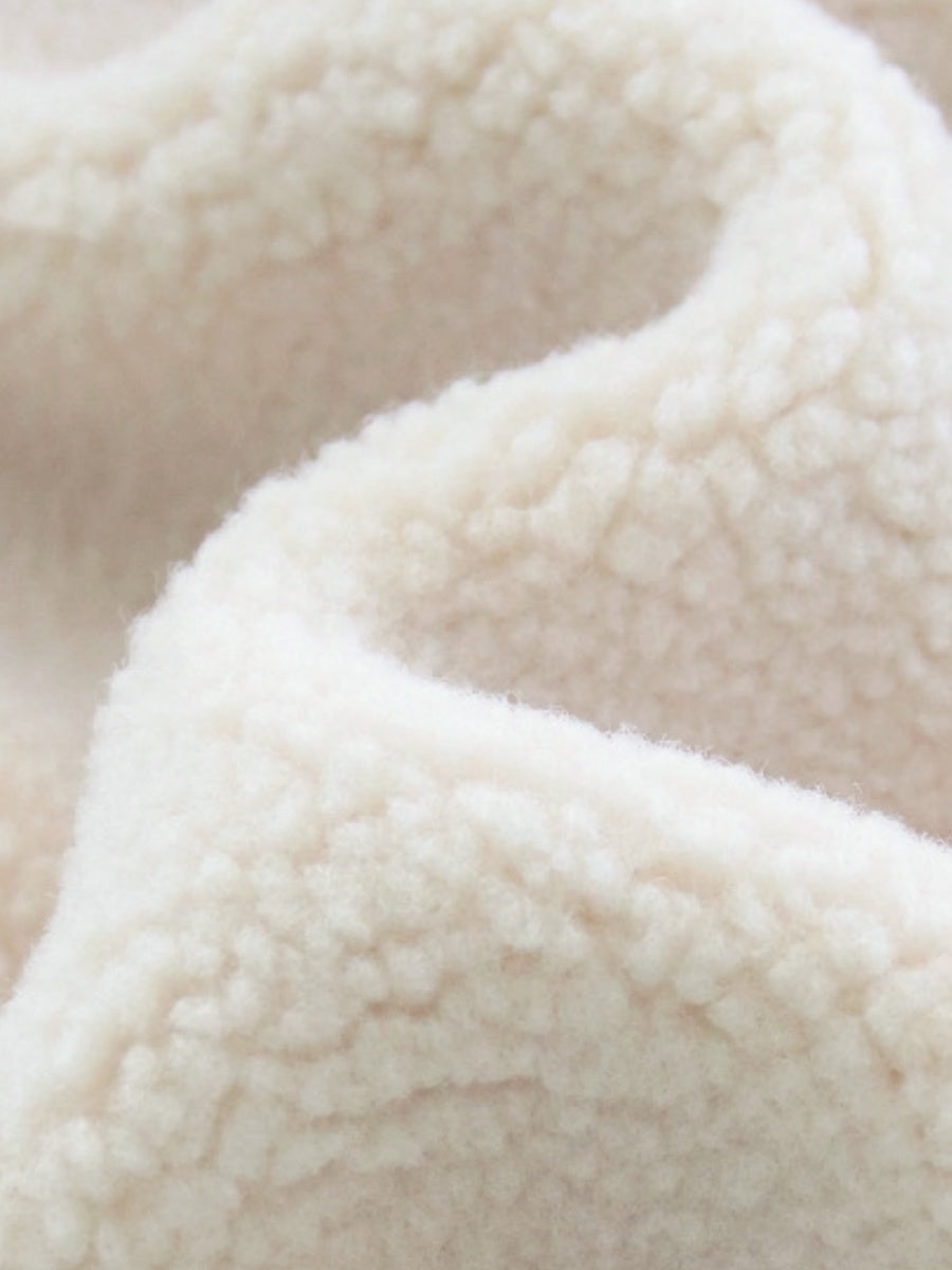 Baseball Uniform Contrasting Colors Splicing Fleece Lined Loose Jackets