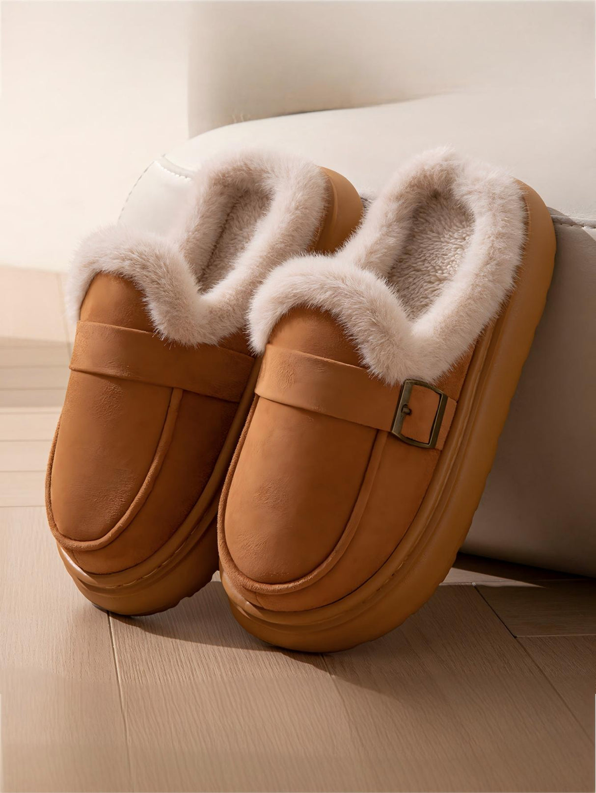 Solid Color Thick-soled Slippers