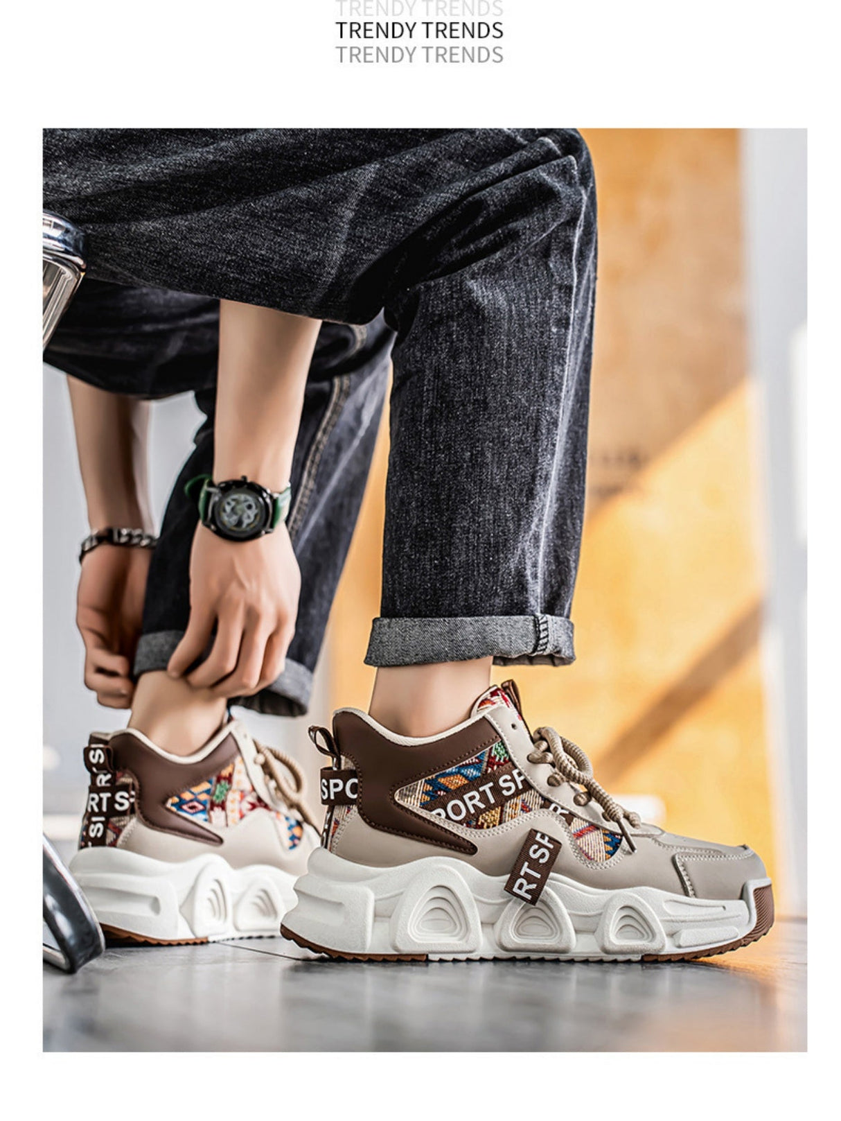 Liber Four Seasons Floral Men's Casual Sports Shoes