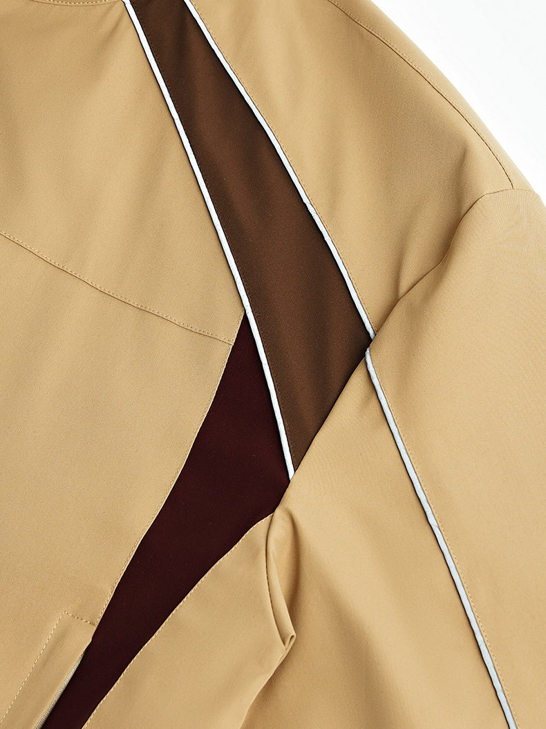 Function Retro Sports Racing Suit Jackets Wide-leg Pants Set