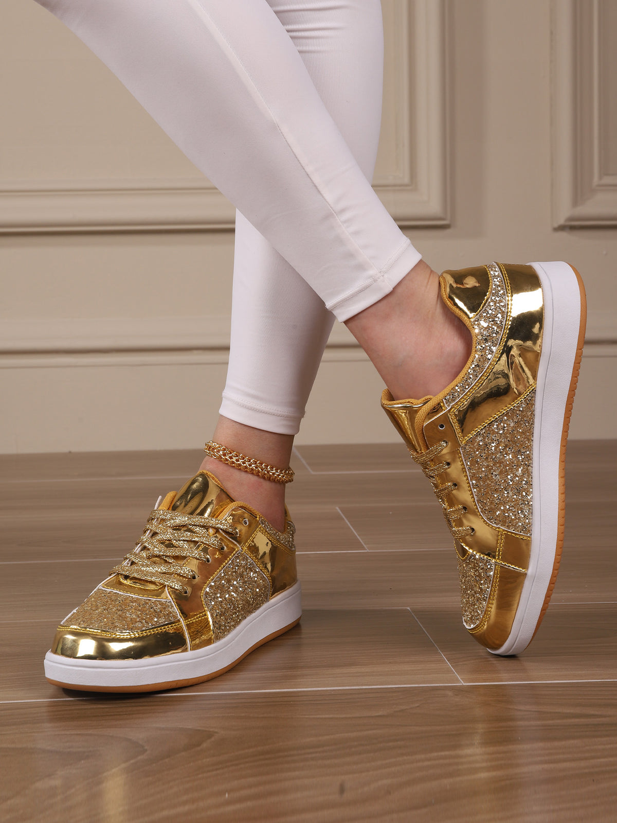 Sequined Women's Sneakers